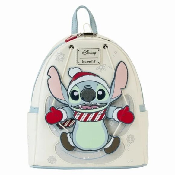 Stitch Snow Angel Hoilday Loungefly Backpack main image 6